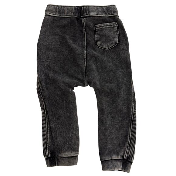 H&M Gray Acid Wash Moto Joggers Biker Pants Size 18 Months (US) New - Picture 4 of 4